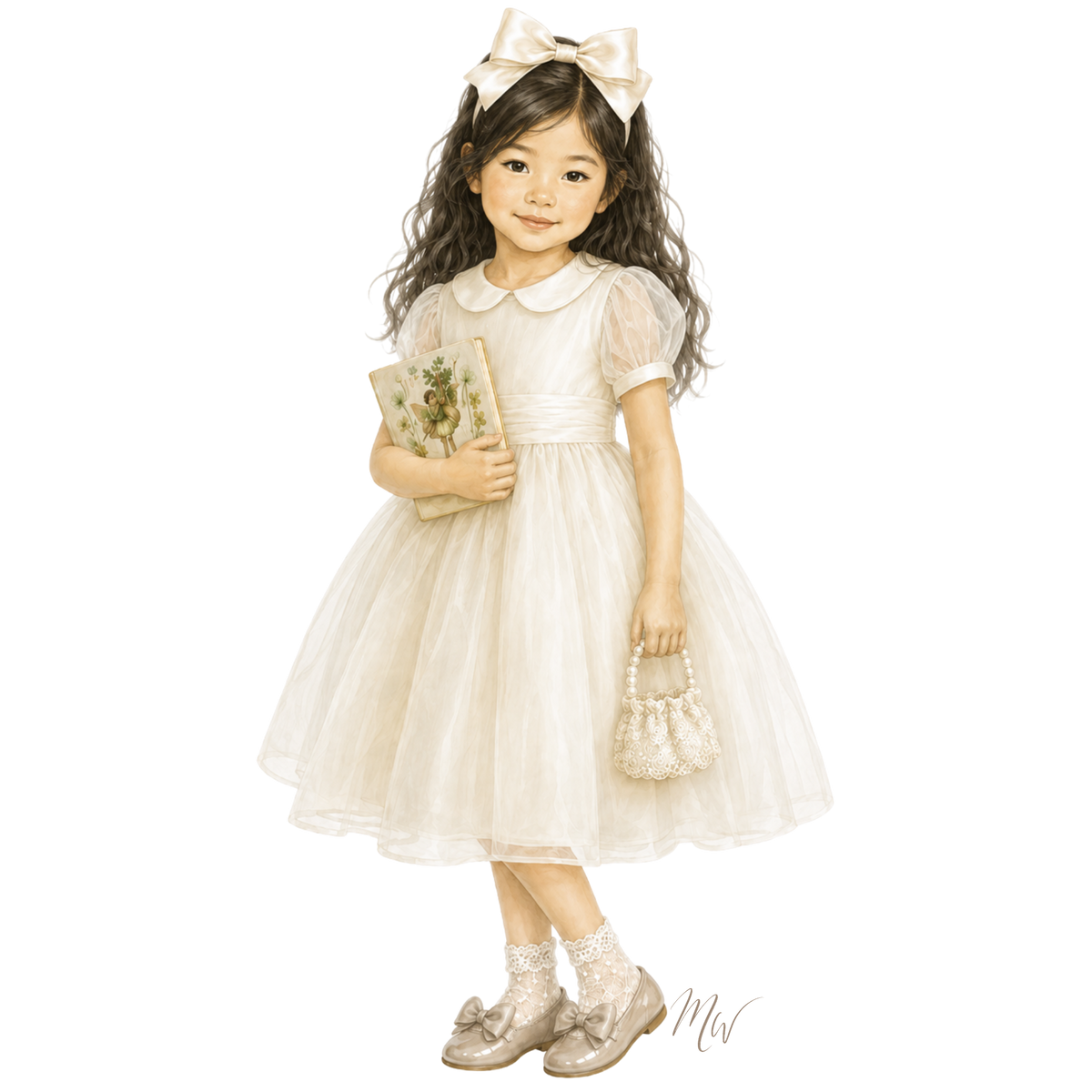 THE GARDEN FAIRIE | Girl Organza Pintuck Dress Ensemble