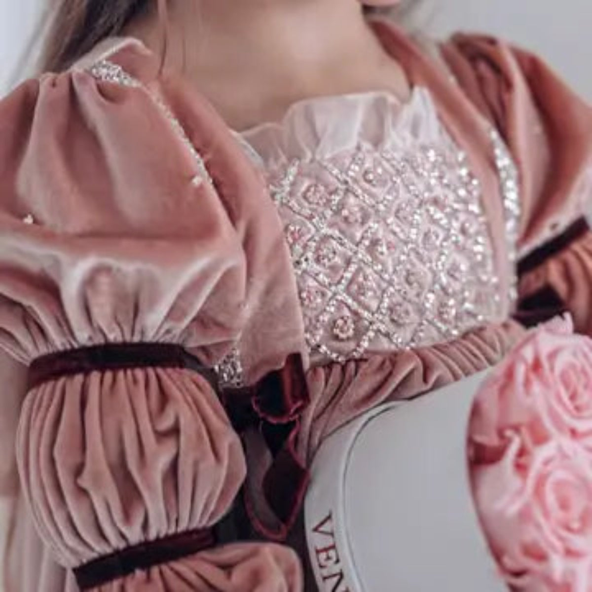 THE VERONA ROSE | Rose Velvet Dress Ensemble