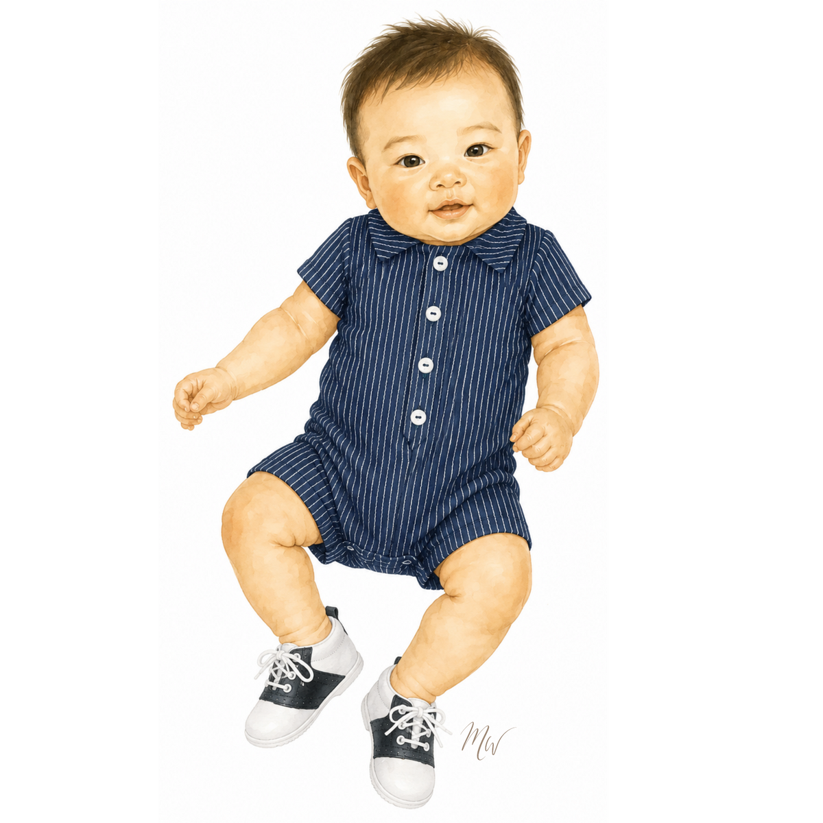 THE LITTLE MARINER | Newborn Boy Striped Shortie Ensemble | Nº 3 Baby & Child