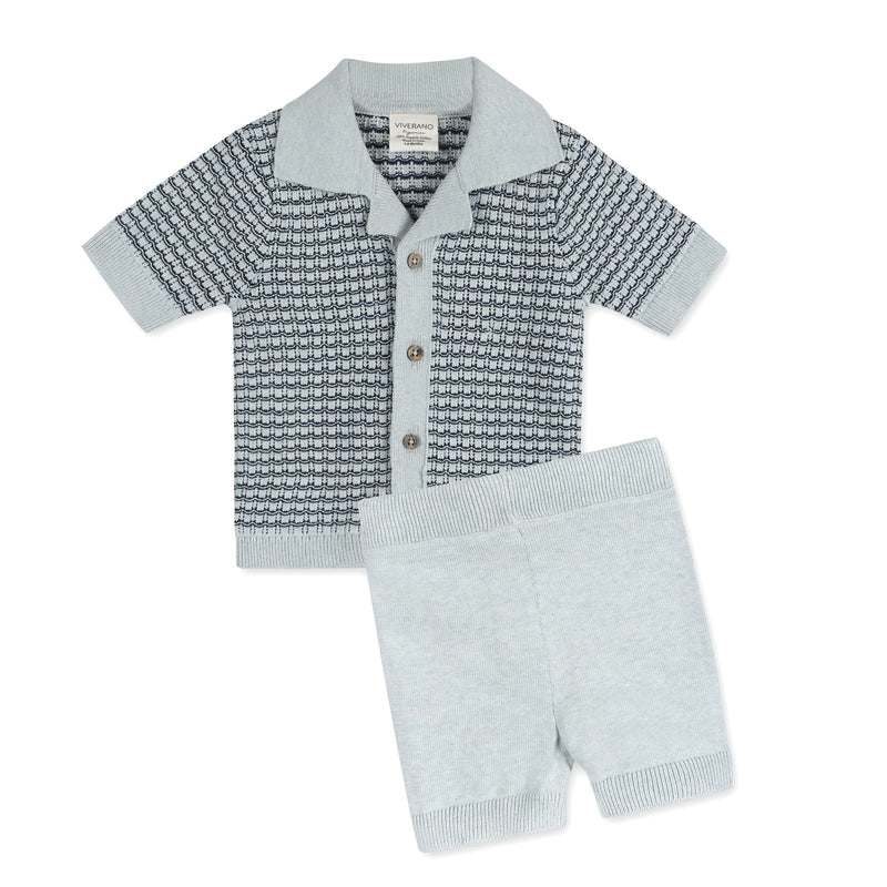 MILES KNIT SHIRT & SHORTS SET