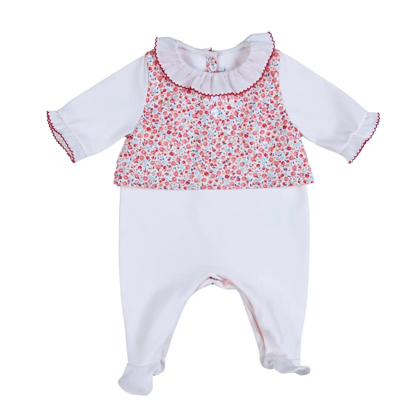 FLORAL VOILE FOOTED ALL-IN-ONE | Bebe Sweeny