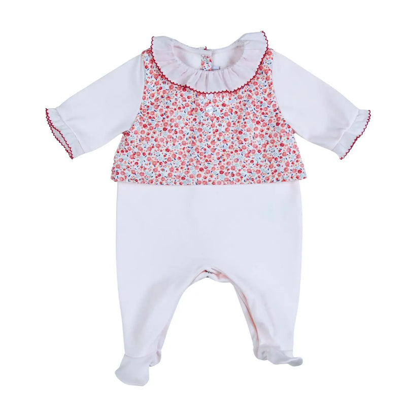 FLORAL VOILE FOOTED ALL-IN-ONE