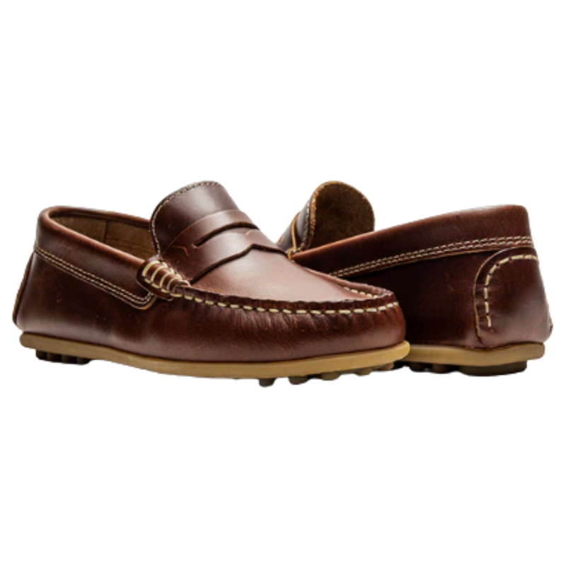Brown Leather Penny Loafers (EU 24-32)