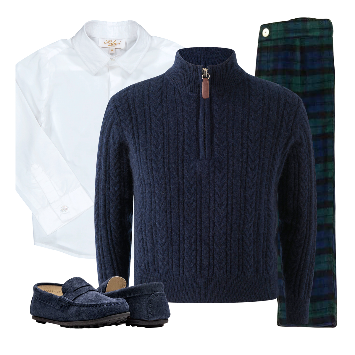 THE ANGUS | Boy Cashmere Sweater & Trousers Ensemble
