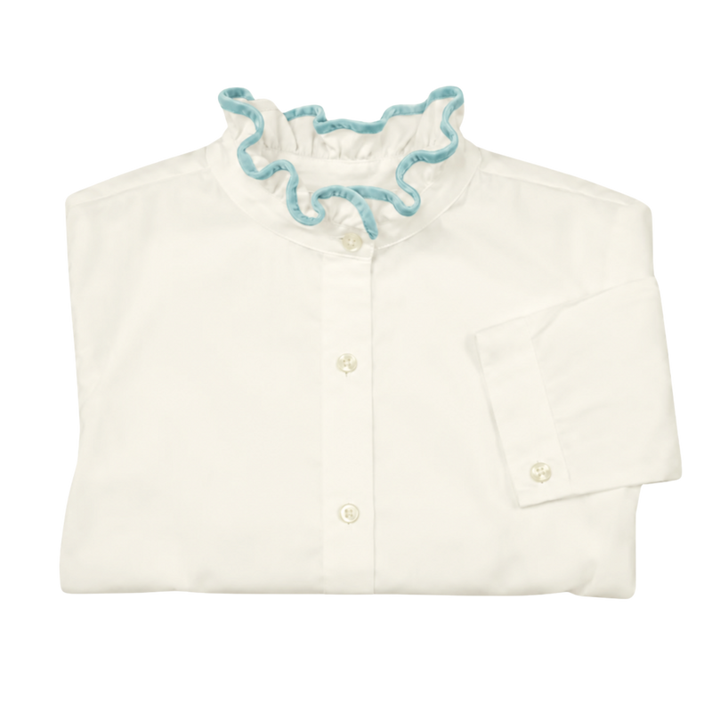Ivory Velvet Ruffle Collar