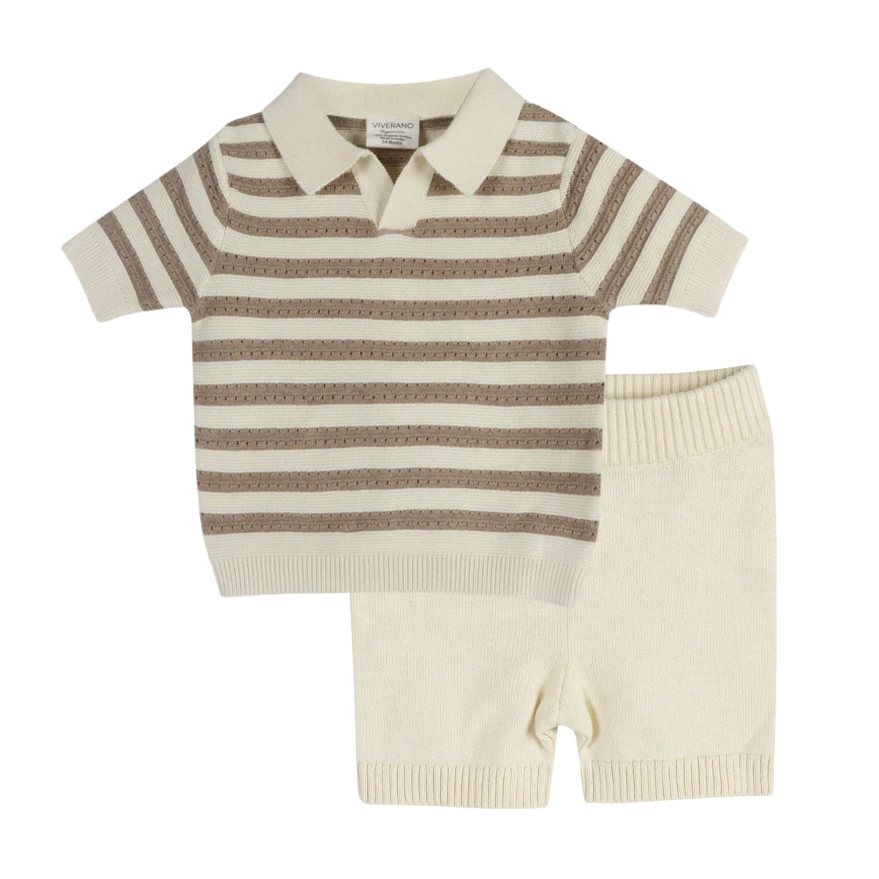 THEO KNIT BABY POLO SHIRT & SHORTS | Viverano Organics