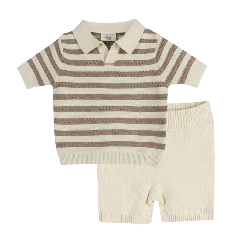 THEO KNIT BABY POLO SHIRT & SHORTS