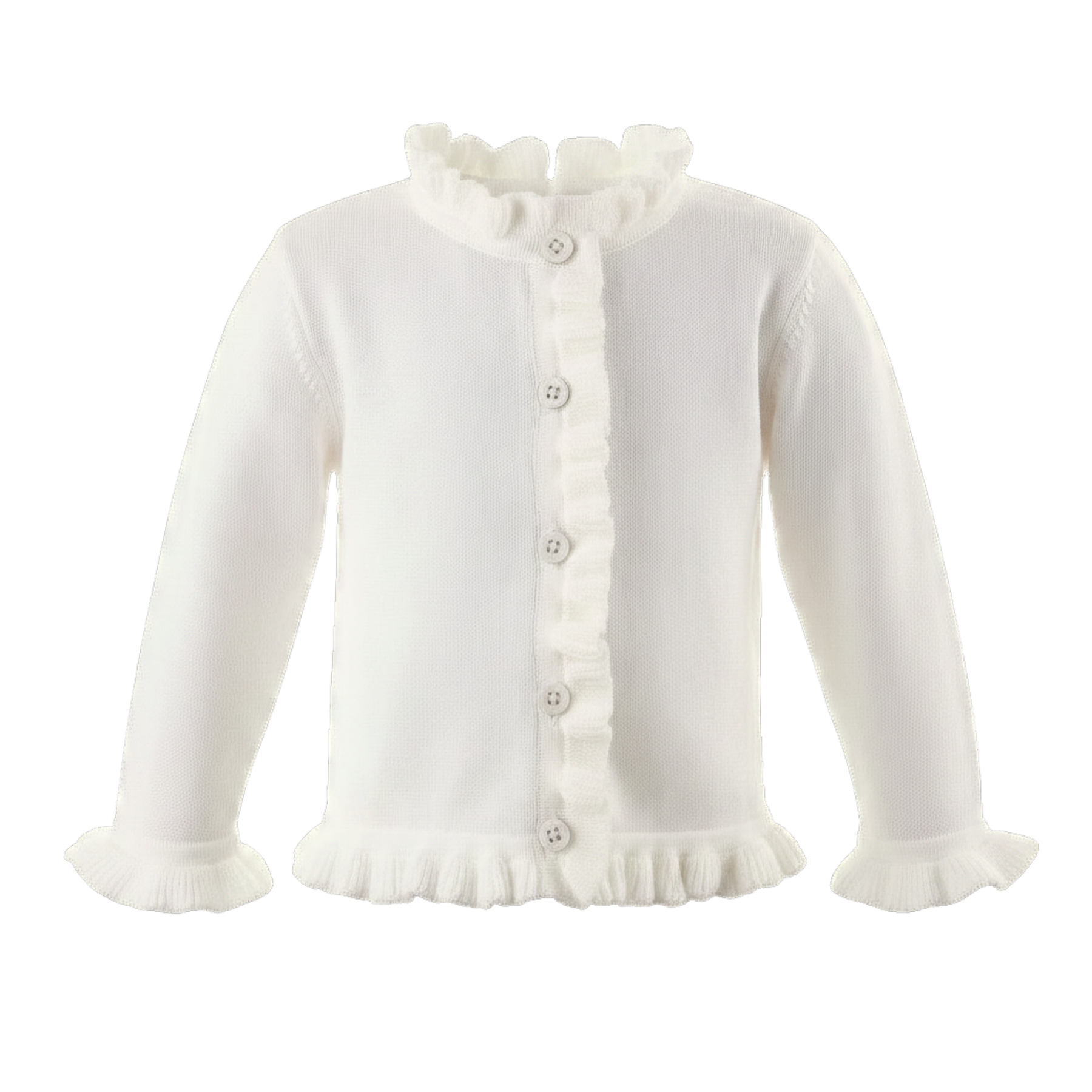 IVORY FRILL BABY CARDIGAN | Rachel Riley