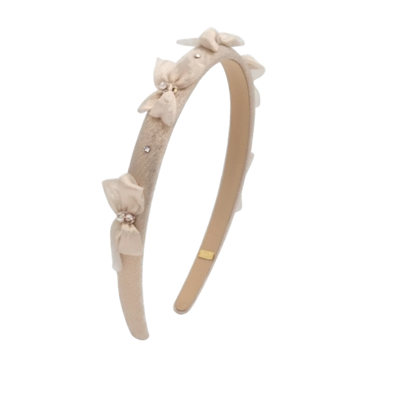 Champagne Crystallized Bow Headband