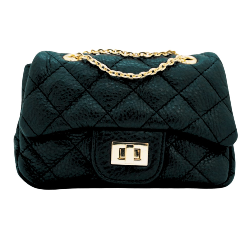 Black Quilted Leather Bag