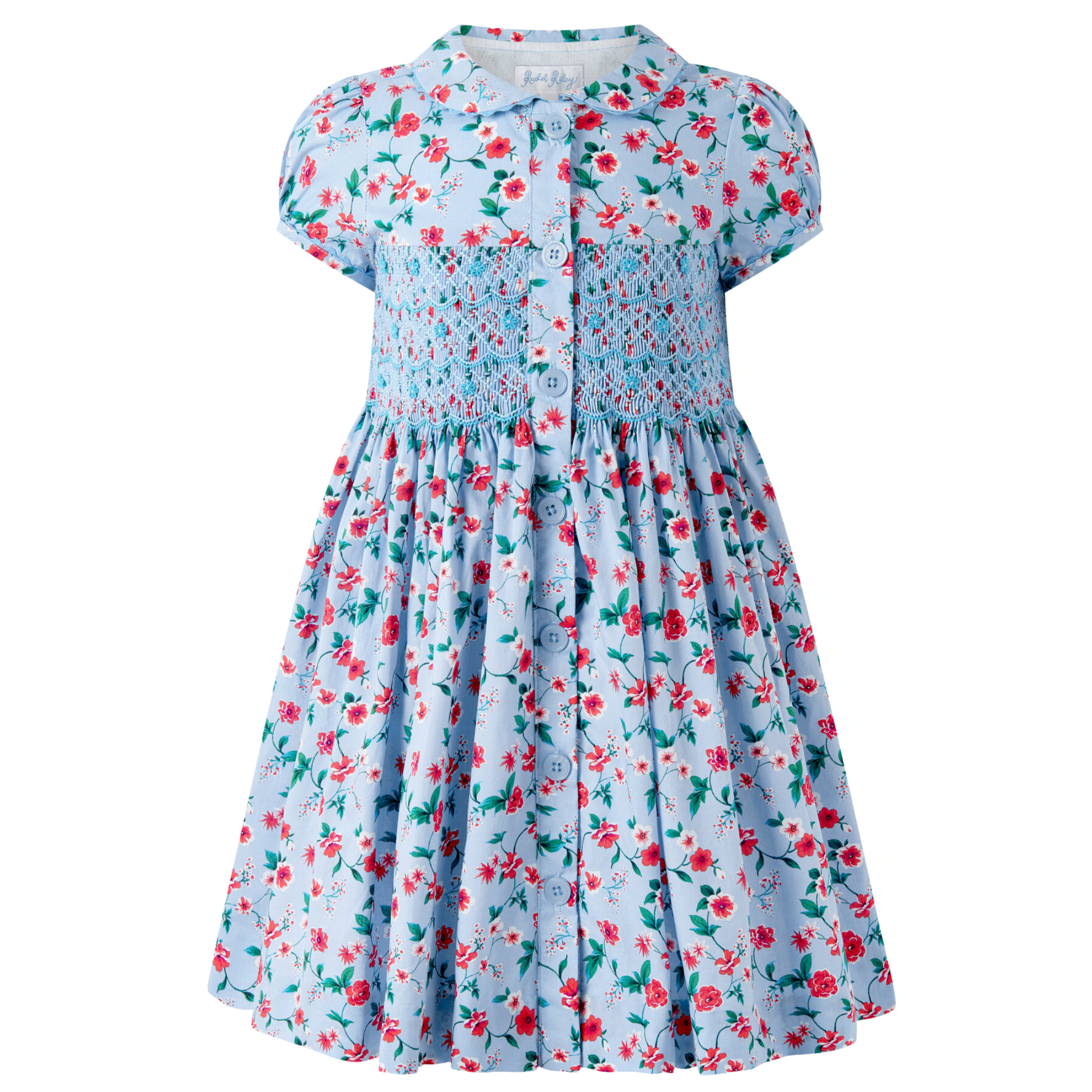 BLUE SMOCKING DRESS | Rachel Riley