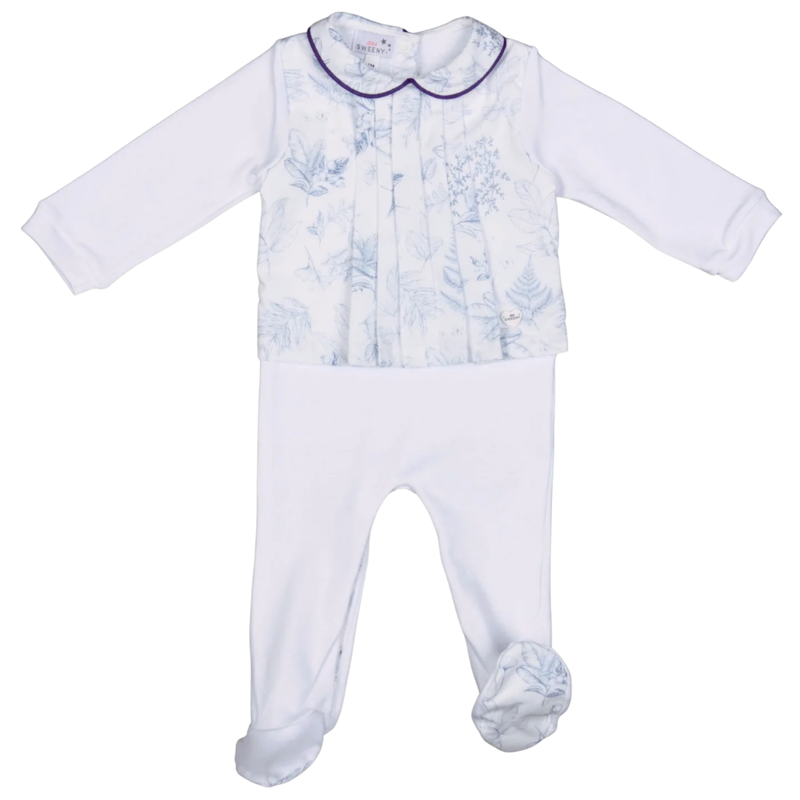 DENIM BLUE TOILE DE JOUY BABY ALL-IN-ONE