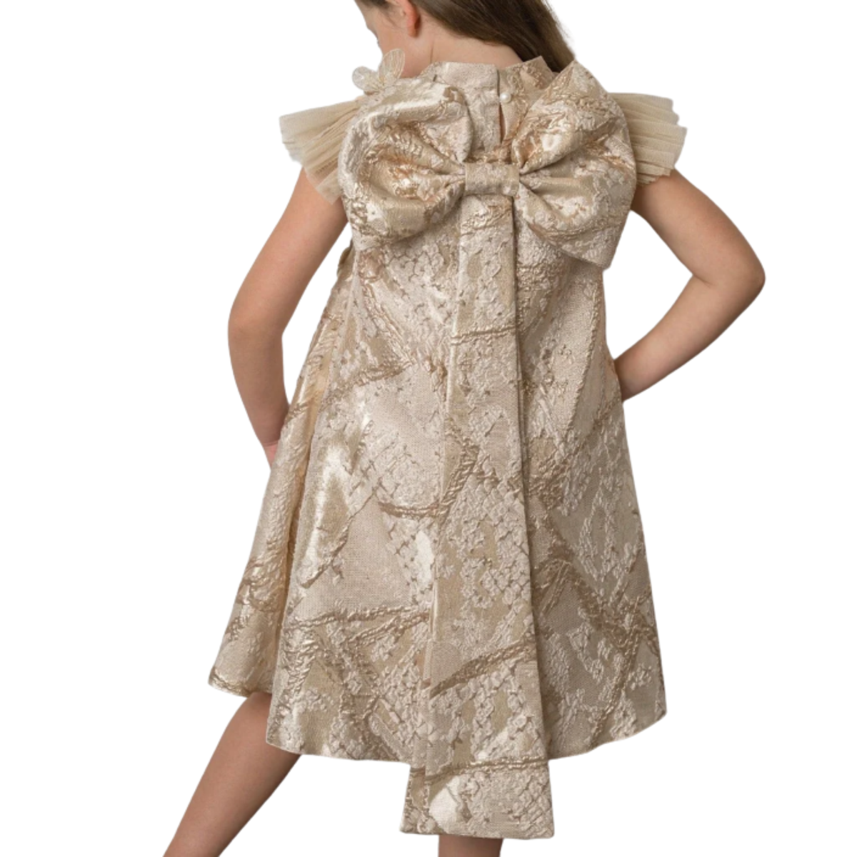 THE GILDED PETAL | Girl 3-D Floral & Butterfly Dress Ensemble