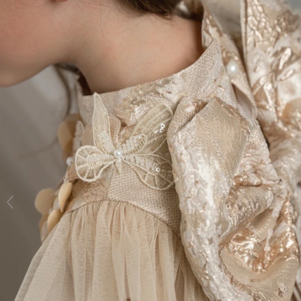 THE GILDED PETAL | Girl 3-D Floral & Butterfly Dress Ensemble