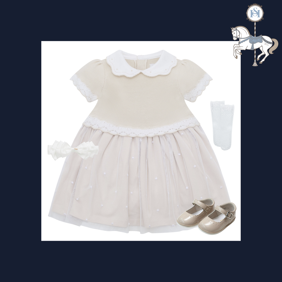 THE CHANTILLY PEARL | Newborn Girl Tulle Dress Ensemble | Nº 3 Baby & Child