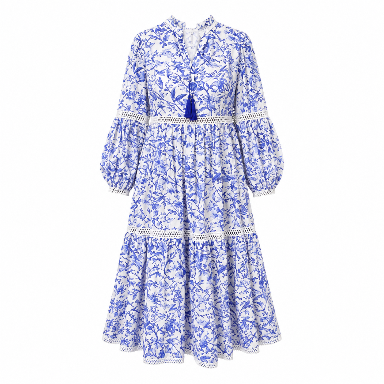 JAYLIN BLUE & WHITE LINEN DRESS | Petite Maison Kids