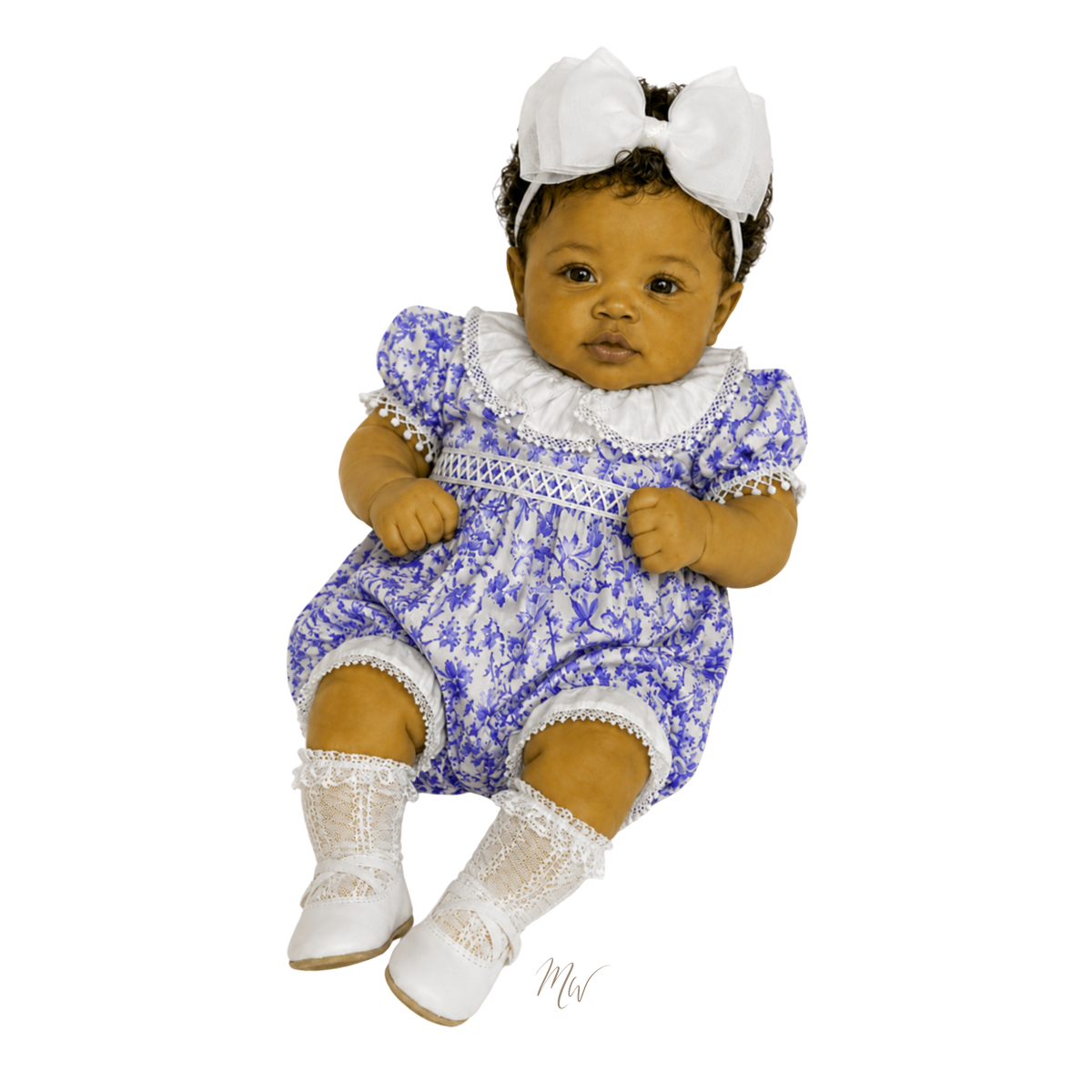 THE CHINOISERIE TERRACE | Newborn Girl Toile Romper Ensemble | Nº 3 Baby & Child