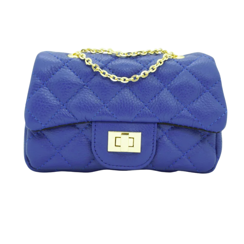 Cobalt Blue Quilted Leather Bag