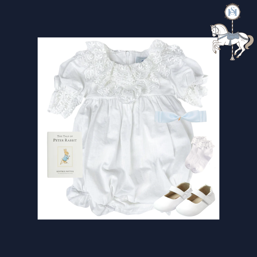 THE COTTONTAIL | Newborn Girl Linen Romper Ensemble | Nº 3 Baby & Child