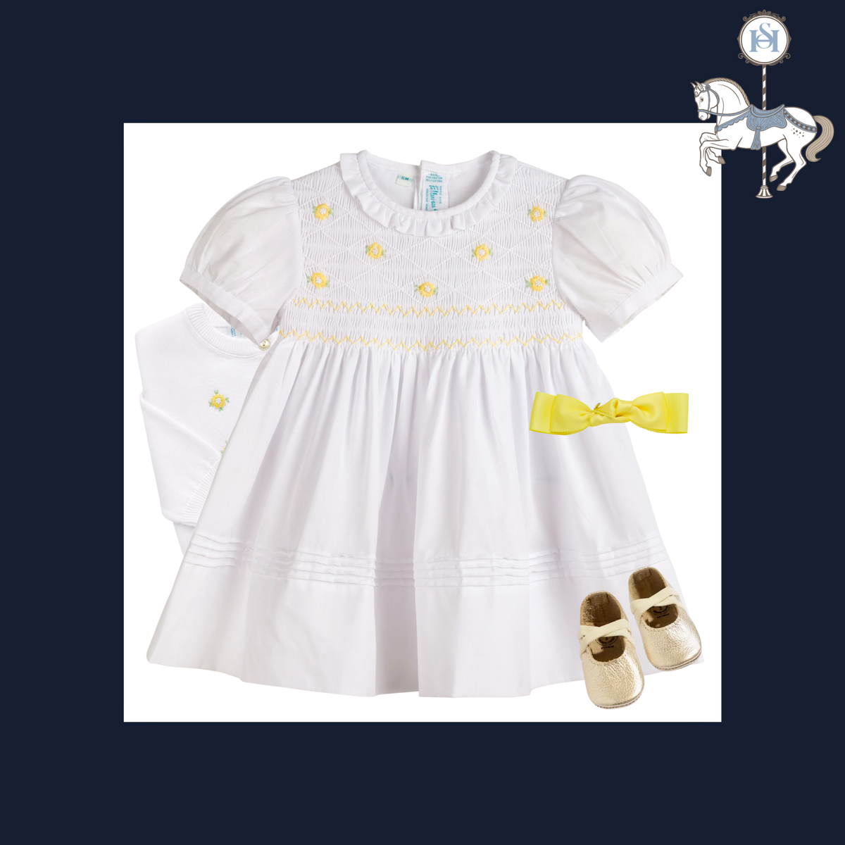 THE DAISY | Baby Girl Smocked Dress Ensemble | Nº 3 Baby & Child