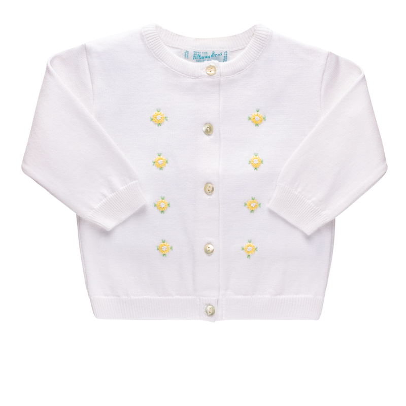Embroidered Daisy Cardigan