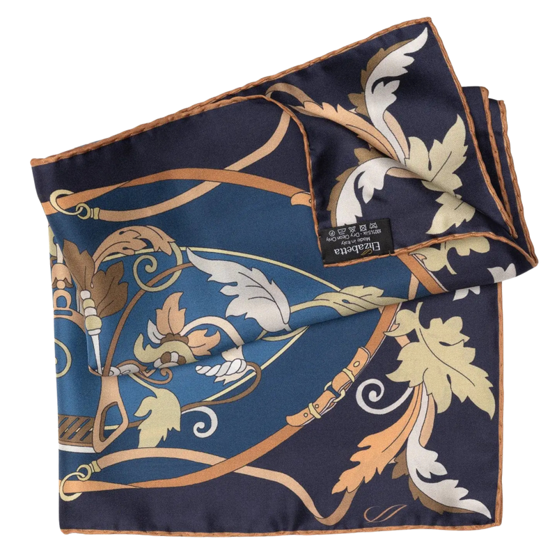 ELENA MIDNIGHT BLUE SILK BANDANA
