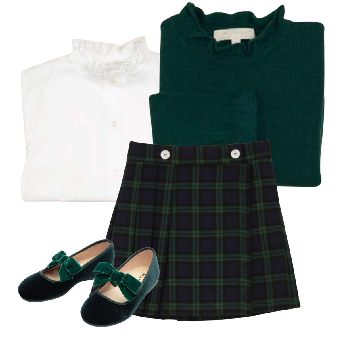 THE ELSPETH | Girl Kilt & Sweater Ensemble