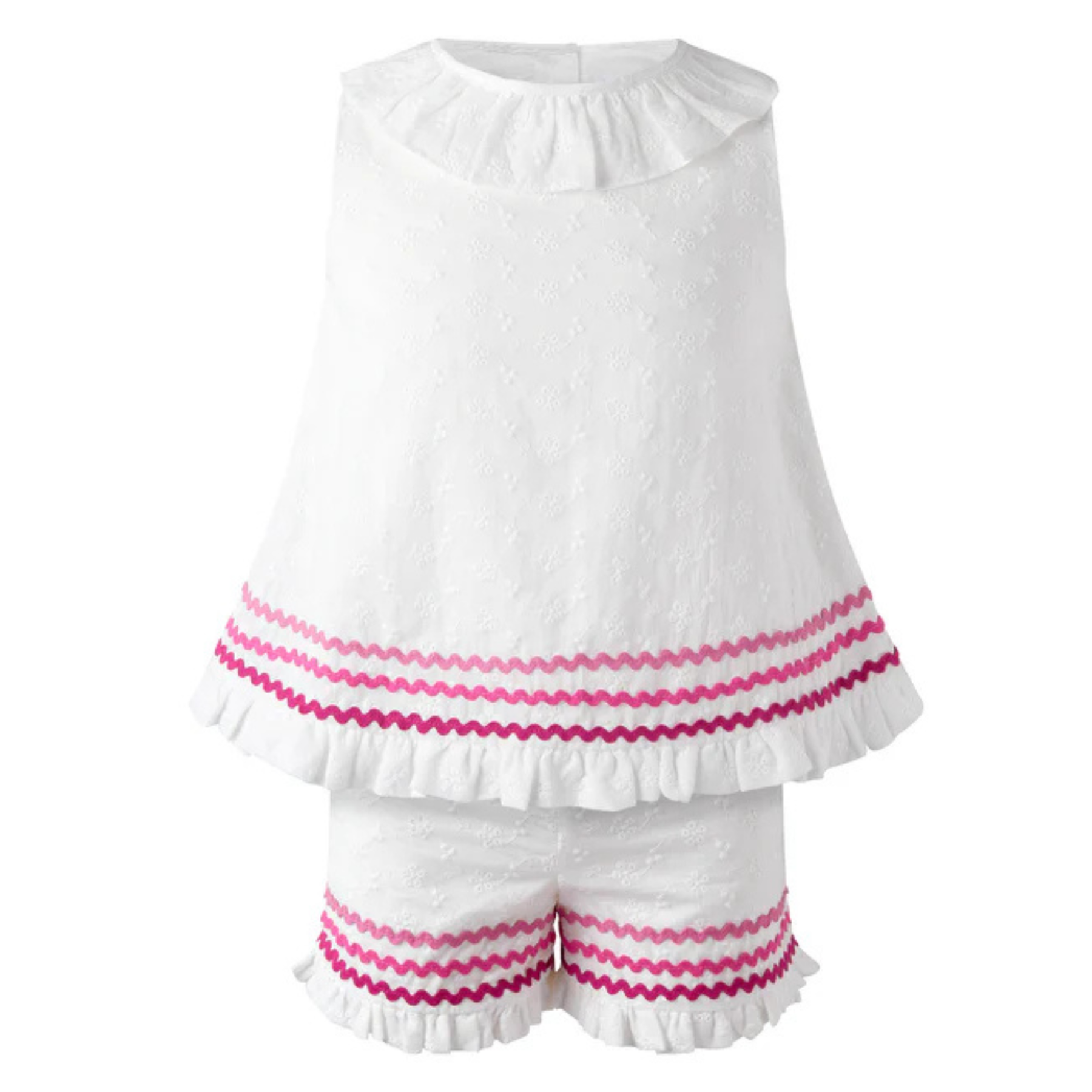 EYELET RIC RAC SHORT SET | Rachel Riley
