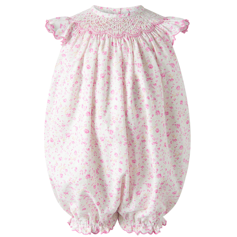 Smocked Floral Babysuit