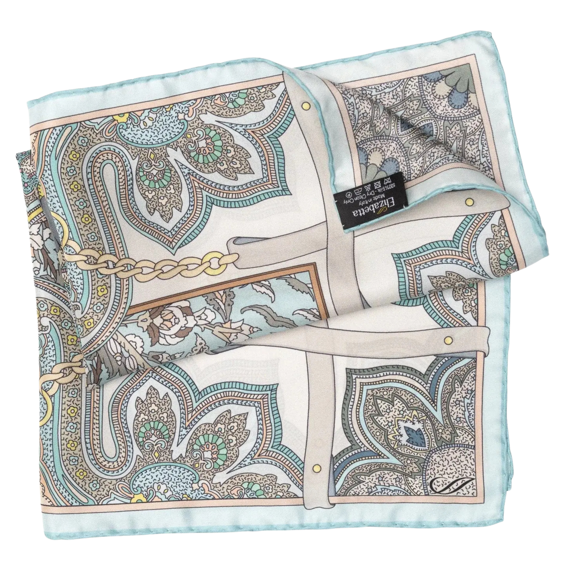 FRANCESCA AQUA SILK BANDANA | Elizabetta