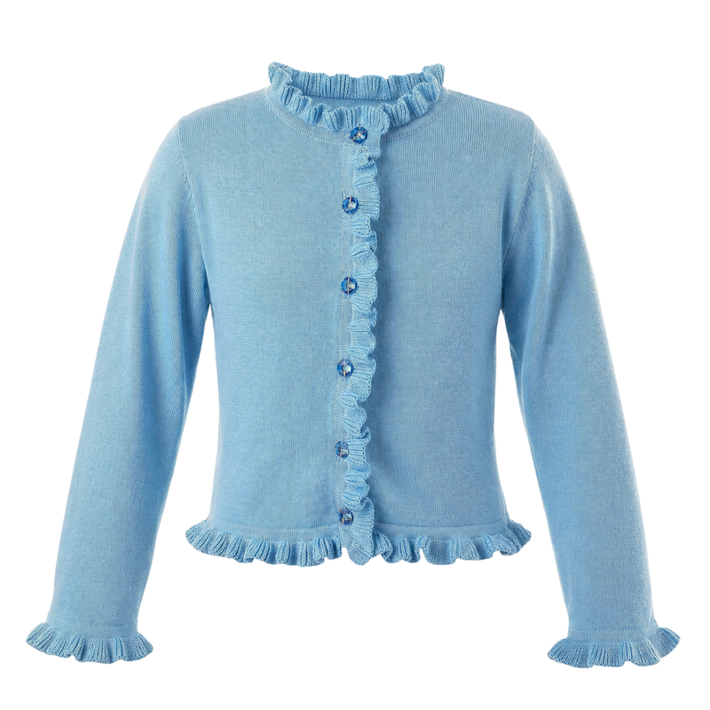 BLUE FRILL CARDIGAN