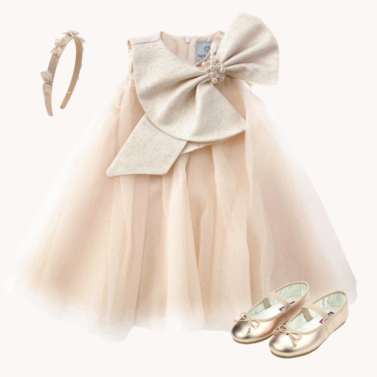 THE GILDED PEACH | Girl Tulle Dress Ensemble