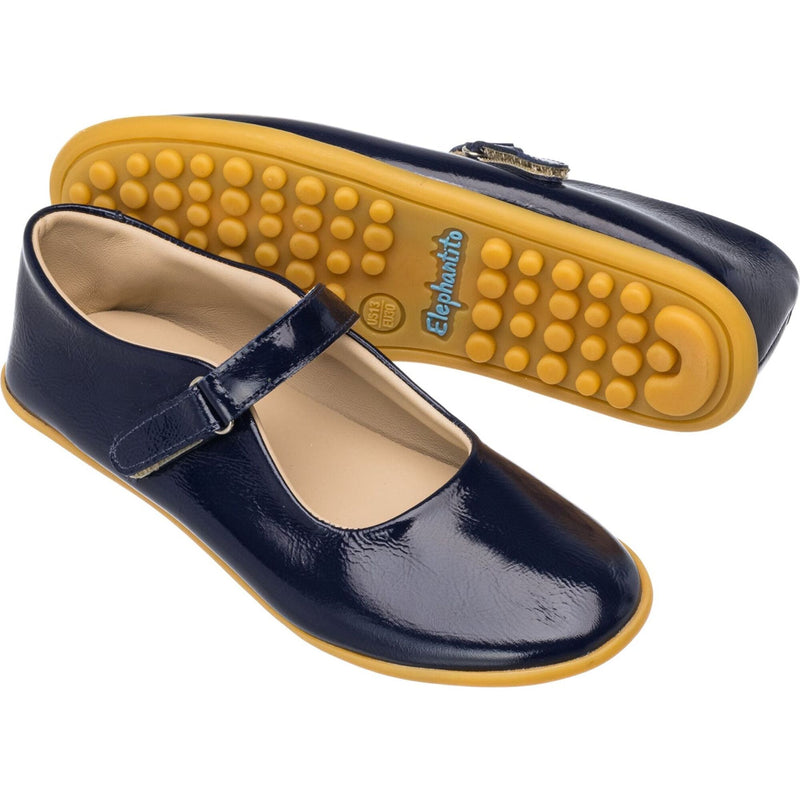 Navy Patent Mary Jane Flats