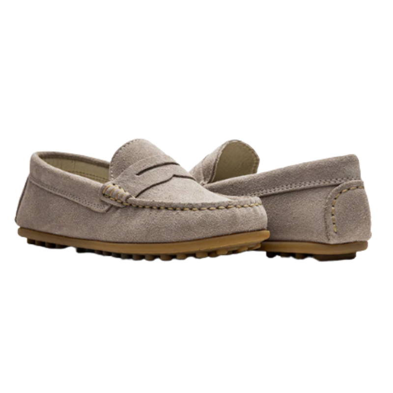 Greige Suede Loafers