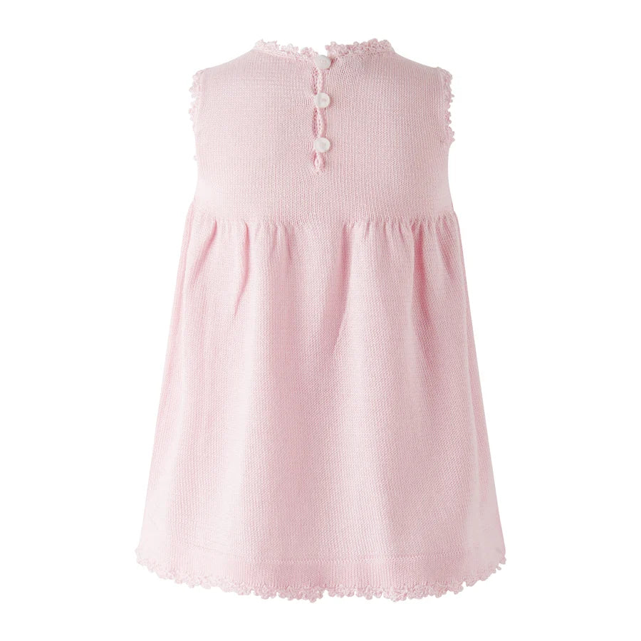 THE BLUSH BLOOMS | Baby Girl Embroidered Pima Knit Dress Ensemble | Nº 3 Baby & Child