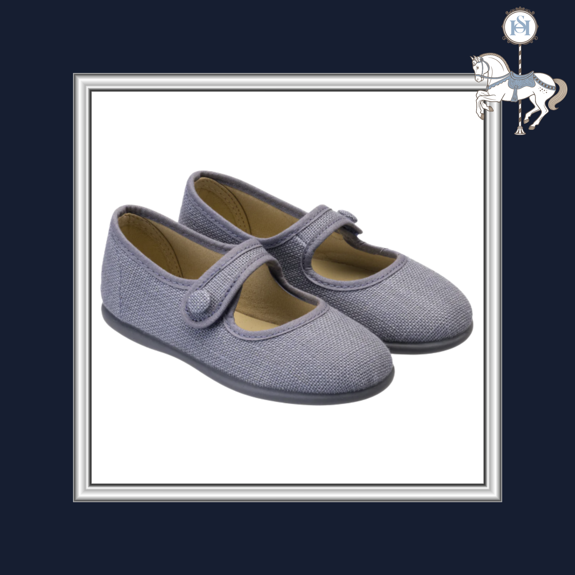 INDIGO LINEN MARY JANE | Elephantito