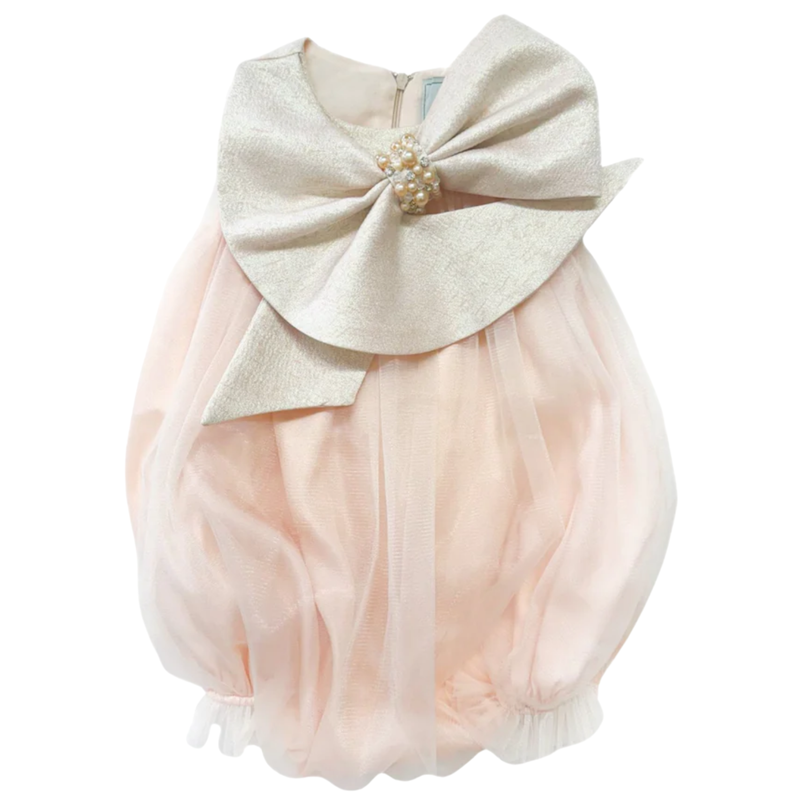 JACKIE PEACH TULLE ROMPER