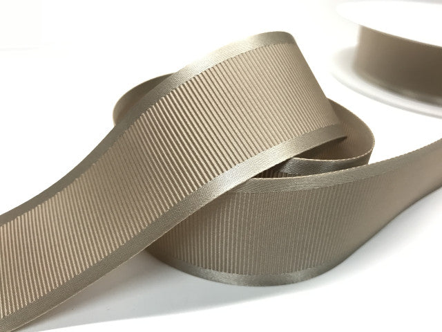 Latte Satin-Edged Grosgrain Ribbon