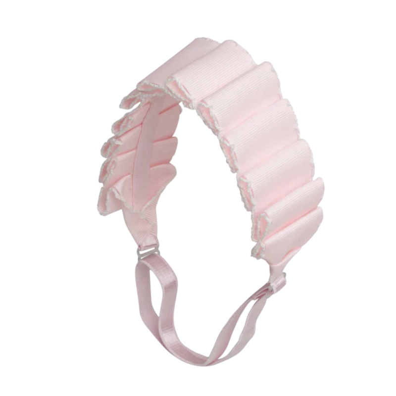 Pink Moonstitch Bow Headband Wrap