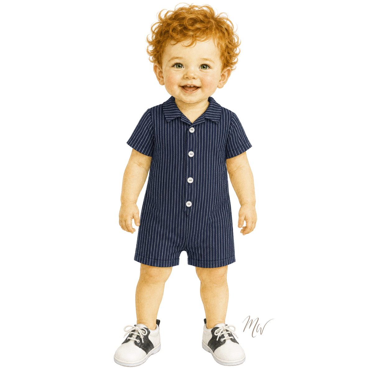THE LITTLE MARINER | Baby Boy Striped Shortie Ensemble | Nº 3 Baby & Child