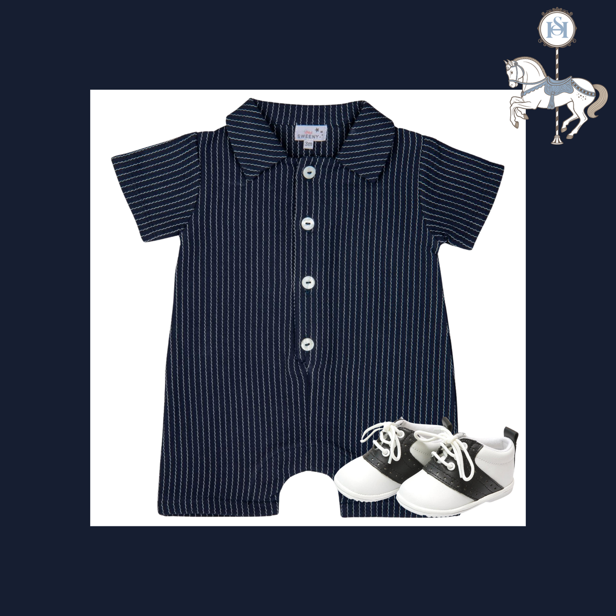 THE LITTLE MARINER | Baby Boy Striped Shortie Ensemble | Nº 3 Baby & Child