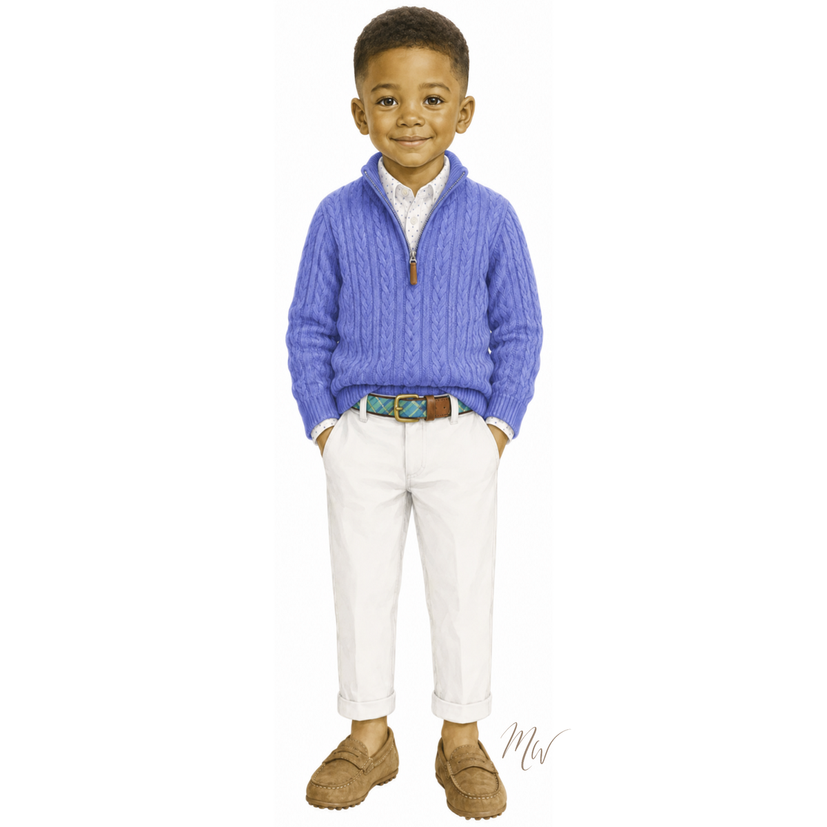 THE PEMBROKE | Boy 5-Piece Madras & Cable Ensemble