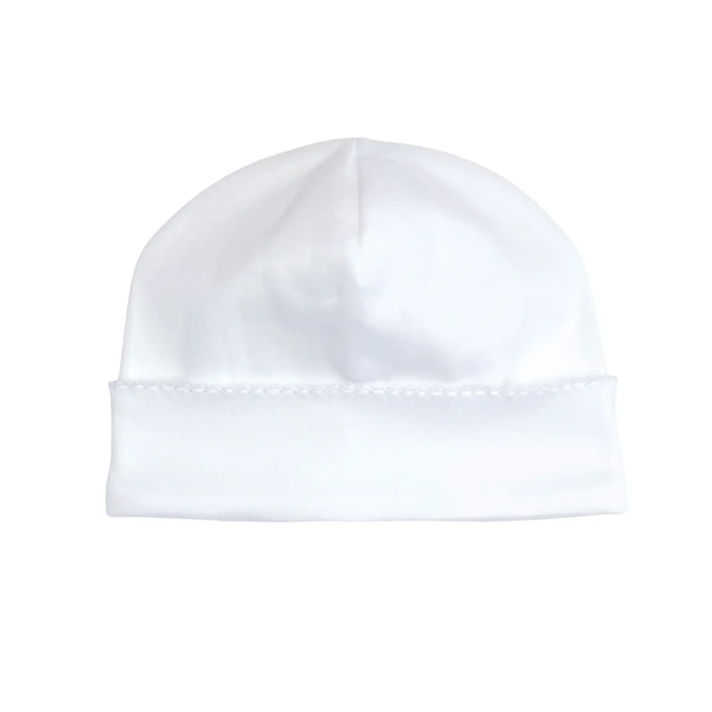 WHITE PIMA COTTON BABY CAP