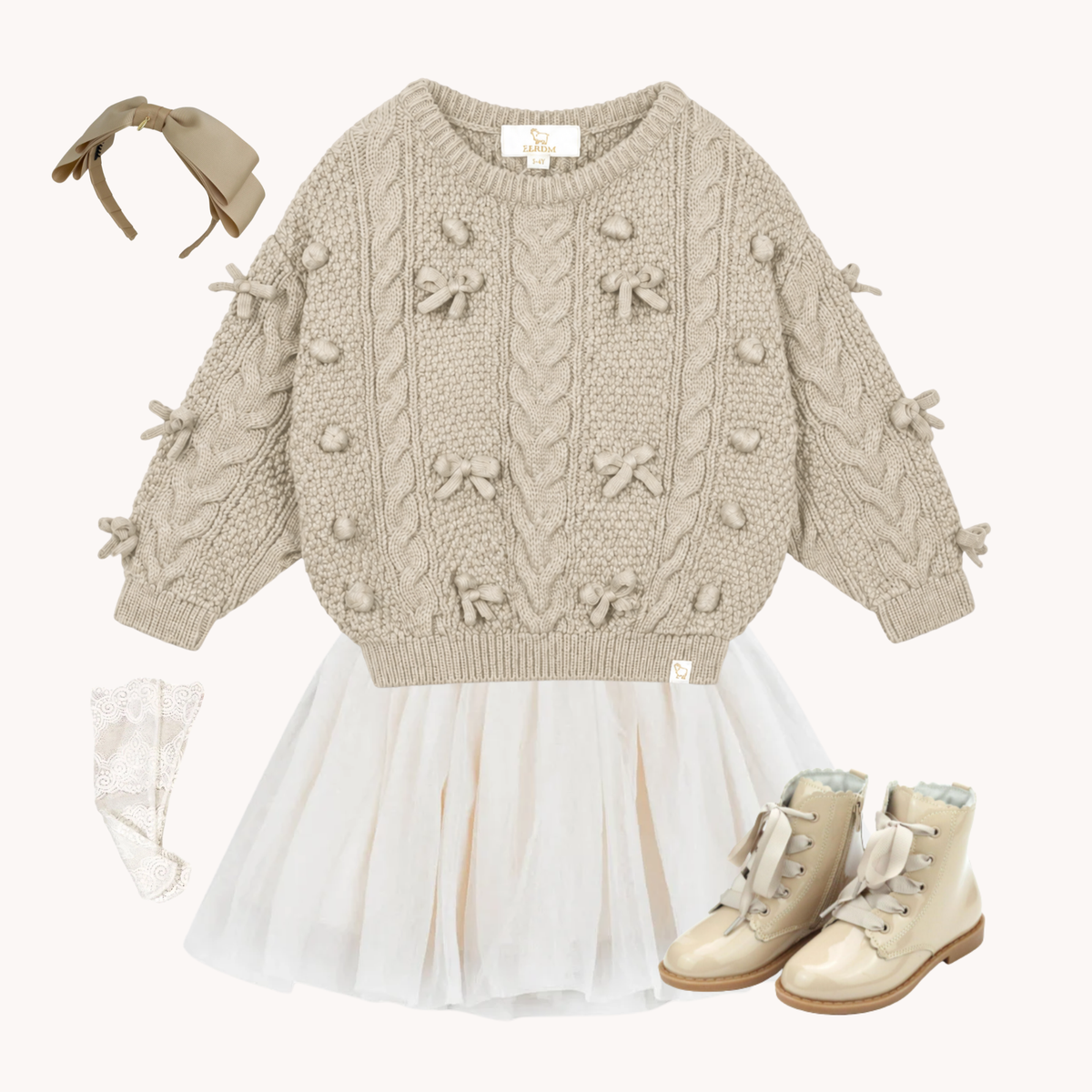 THE MARGOT | Girl Sweater & Tulle Skirt Ensemble