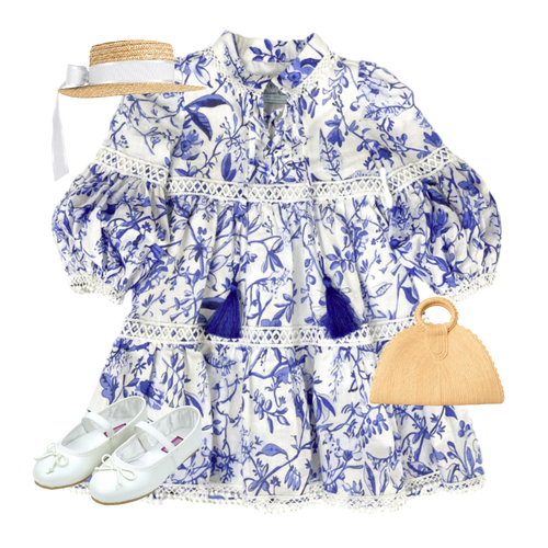 THE MEISSEN GARDEN | Girl Toile Dress Ensemble