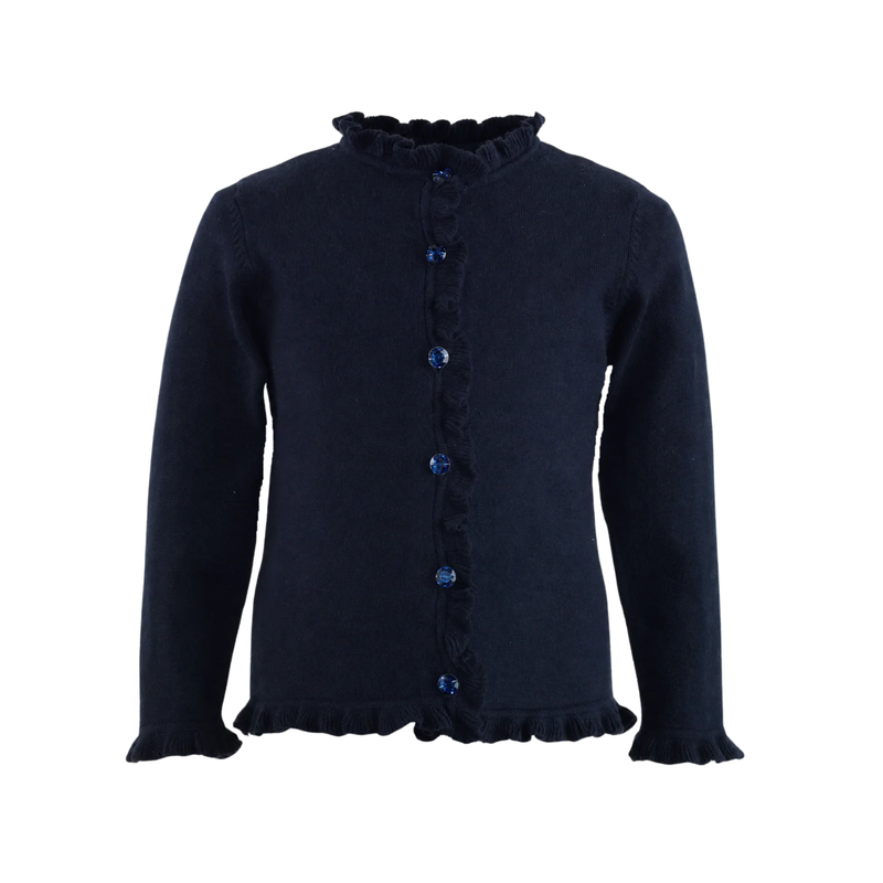 Navy Frill Cardigan