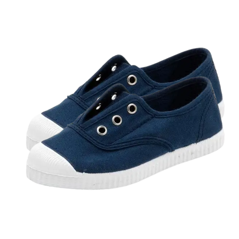 Navy Laceless Sneaker
