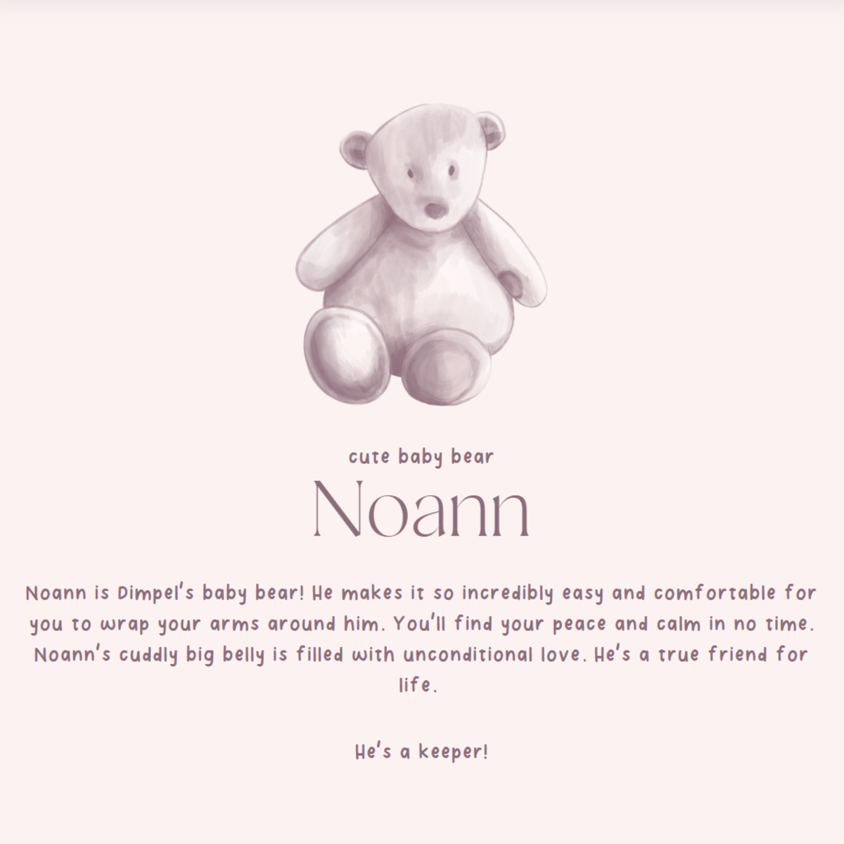 NOANN THE TEDDY BEAR GREIGE | Companion