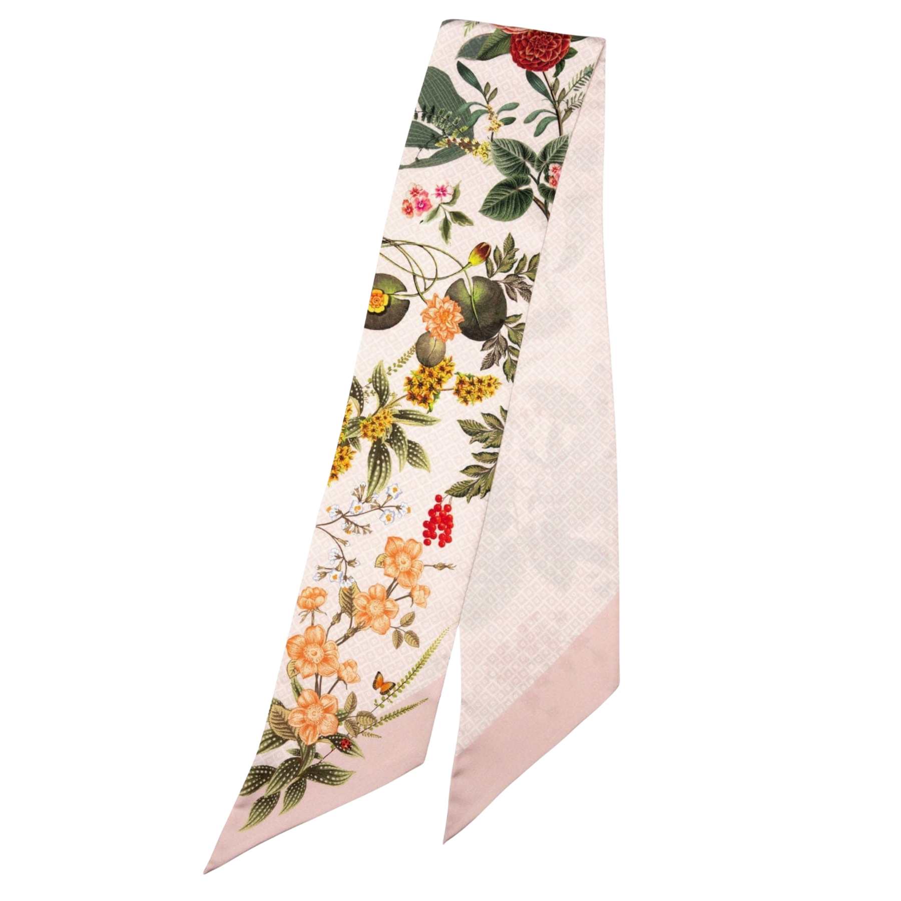 ORNELLA SKINNY SILK SCARF PINK | N° 1 Woman