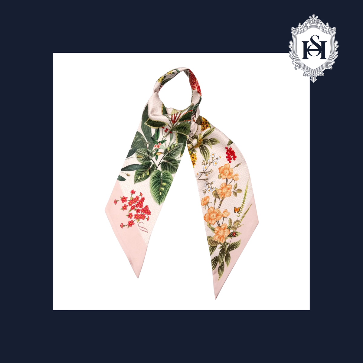 ORNELLA SKINNY SILK SCARF PINK | N° 1 Woman
